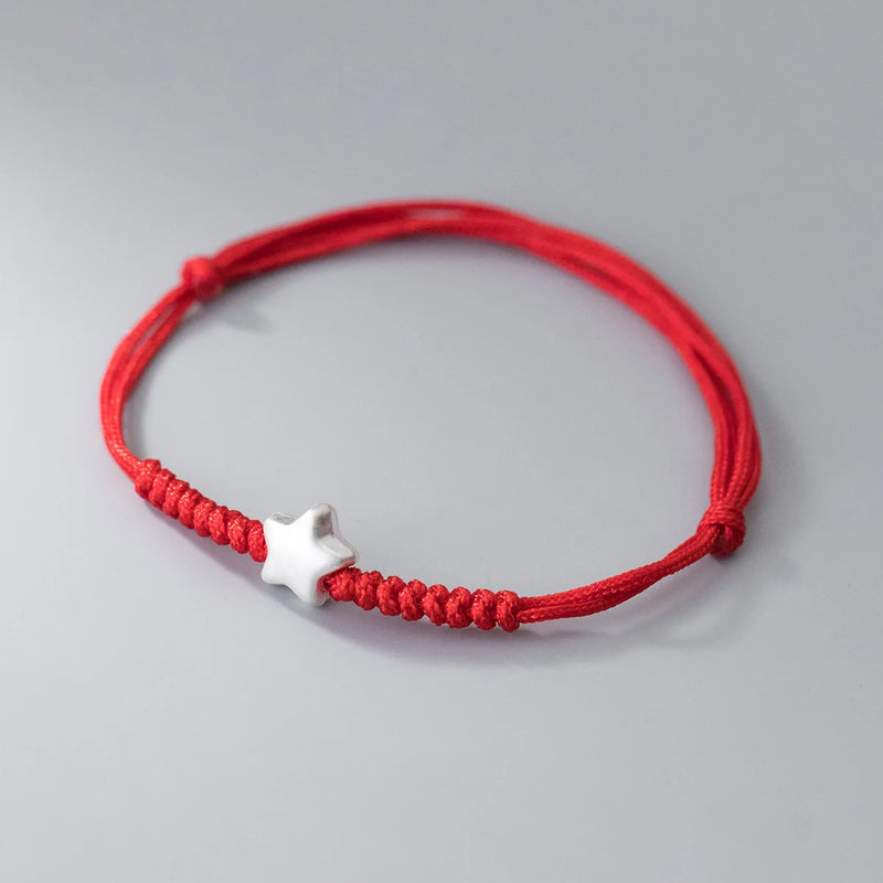 925 Silver Rope Bracelet Women Red Thread String Bracelet