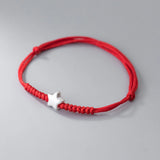 925 Silver Rope Bracelet Women Red Thread String Bracelet