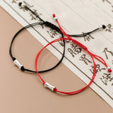 925 Sterling Silver Rope Bracelet Thread Line String Jewelry for Women Girls