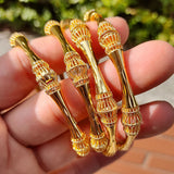 24k 4pcs Dubai Bangles For Women Bijoux Africaine Halloween Bracelets