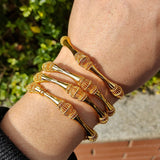 24k 4pcs Dubai Bangles For Women Bijoux Africaine Halloween Bracelets