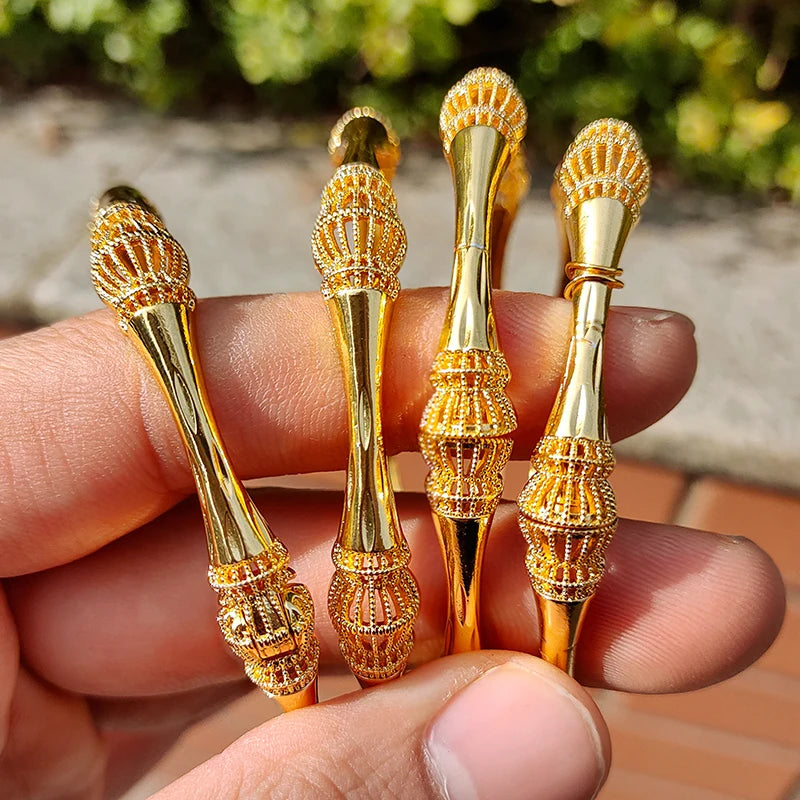 24k 4pcs Dubai Bangles For Women Bijoux Africaine Halloween Bracelets