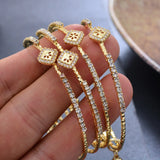 24k 4pcs/Lot Dubai Indian Bangles For Women Girl Bracelet Arab/Ethiopian Bridal