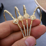 24k 4pcs/Lot Dubai Indian Bangles For Women Girl Bracelet Arab/Ethiopian Bridal