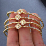 24k 4pcs/Lot Dubai Indian Bangles For Women Girl Bracelet Arab/Ethiopian Bridal