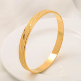 24k 65MM Dubai Wedding Bangles For Women Ethiopian Jewelry Indian Bangle