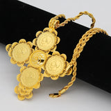 24k Big Cross Chain for Men Women Indian Pendant Necklace