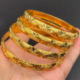 24k Copper Jewelry Ethiopian Bracelets Dubai Bangles for Women African Girls