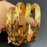 24k Copper Jewelry Ethiopian Bracelets Dubai Bangles for Women African Girls