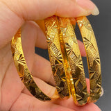 24k Copper Jewelry Ethiopian Bracelets Dubai Bangles for Women African Girls