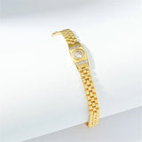 24k Zircon Bracelet Watch Chain for Women Birthday Anniversary Gift
