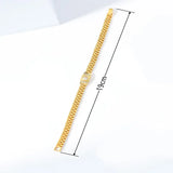 24k Zircon Bracelet Watch Chain for Women Birthday Anniversary Gift