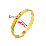 24k Dubai Bangles for Women Men Ethiopian Bracelets 8MM 6Pcs/Lot African Jewelry