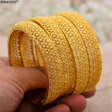 24k Dubai Bangles For Women Dubai Bride Wedding Ethiopian Bracelet Africa Bangle