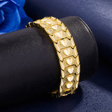 24k Not Fade Chain Bangle Bracelets for Men Women Couples