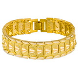 24k Not Fade Chain Bangle Bracelets for Men Women Couples