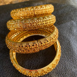 24K Dubai Bangles for Women Ethiopian Bracelets Wedding Jewelry