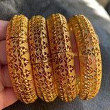 24K Dubai Bangles for Women Ethiopian Bracelets Wedding Jewelry