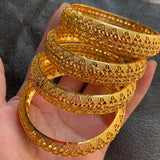 24K Dubai Bangles for Women Ethiopian Bracelets Wedding Jewelry
