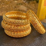 24K Dubai Bangles for Women Ethiopian Bracelets Wedding Jewelry