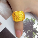 24k Eagle Ring for Man Adjustable Ring Jewelry Male Wedding
