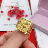 24k Eagle Ring for Man Adjustable Ring Jewelry Male Wedding