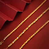 24k Filled Ball Beads Chain Bracelet High Quality Women's Wedding Jewelry