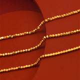 24k Filled Ball Beads Chain Bracelet High Quality Women's Wedding Jewelry
