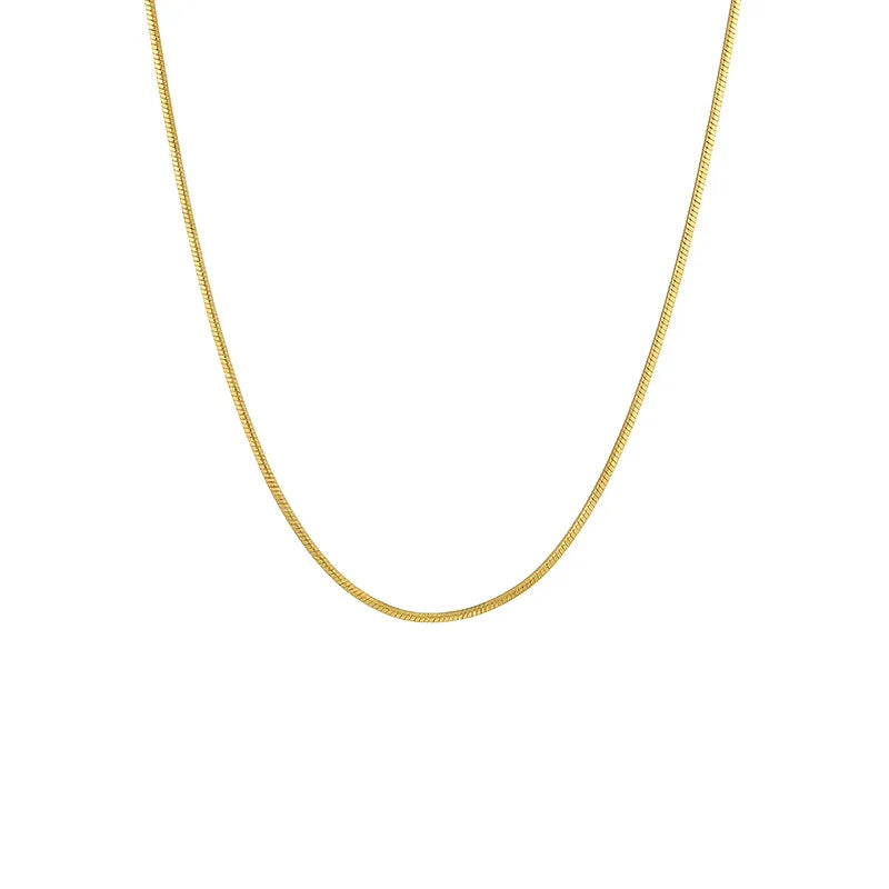 24k Filled Wedding Necklace Single Chain Fine Jewelry Collares