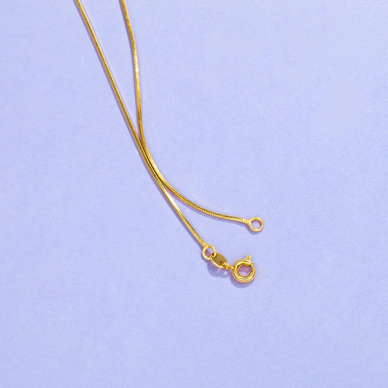 24k Filled Wedding Necklace Single Chain Fine Jewelry Collares