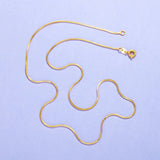 24k Filled Wedding Necklace Single Chain Fine Jewelry Collares