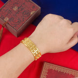 24k Wide Band Bangle Chain Bracelets for Men