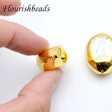 24k Natural Fresh Water Pearl Spacer Beads 5pc