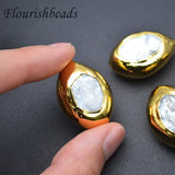 24k Natural Fresh Water Pearl Spacer Beads 5pc