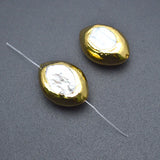 24k Natural Fresh Water Pearl Spacer Beads 5pc