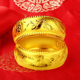 24k Plated Dragon Phoenix Bracelet Wedding Anniversary Gift