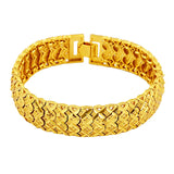 24k Plated Men's Watch Bracelet Gentleman Bangle Hand Chain