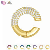Gold-Plated Colorful Ear Cuff Crystal Cuffs - Women Punk & Rock Jewelry