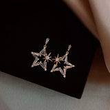 24k Plated Star Earrings 925 Sterling Silver Needle Statement Earings