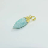 24k Plating Amazonite Stone Pendant for Women