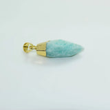 24k Plating Amazonite Stone Pendant for Women
