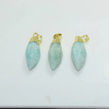 24k Plating Amazonite Stone Pendant for Women