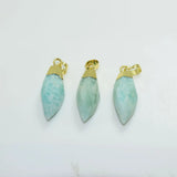 24k Plating Amazonite Stone Pendant for Women