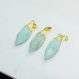 24k Plating Amazonite Stone Pendant for Women