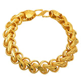 24k Wide Men's Bracelet for Women Jewelry 15mm 24 K Bangle