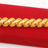 24k Wide Men's Bracelet for Women Jewelry 15mm 24 K Bangle