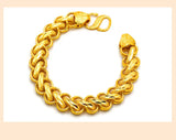 24k Wide Men's Bracelet for Women Jewelry 15mm 24 K Bangle