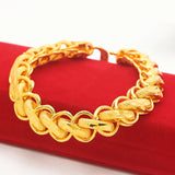 24k Wide Men's Bracelet for Women Jewelry 15mm 24 K Bangle