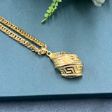 24k Plated Copper Chain Ring Sets Earrings Pendent Necklace for Women