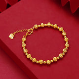24k Cat Eye Beads Fine Bracelet 6mm Hand Chain Birthday Anniversary
